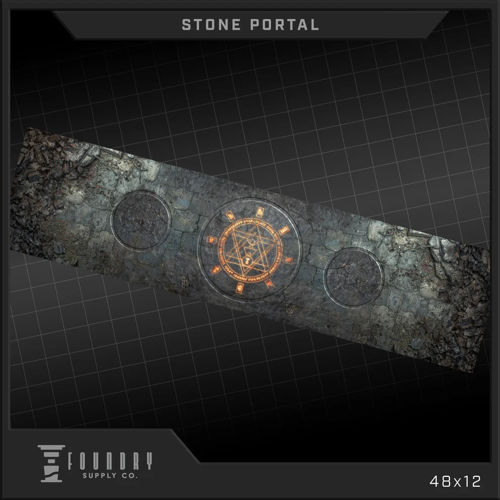 Foundry Supply Co. Wargames Playmat: Dropzone Overlay - Stone Portal
