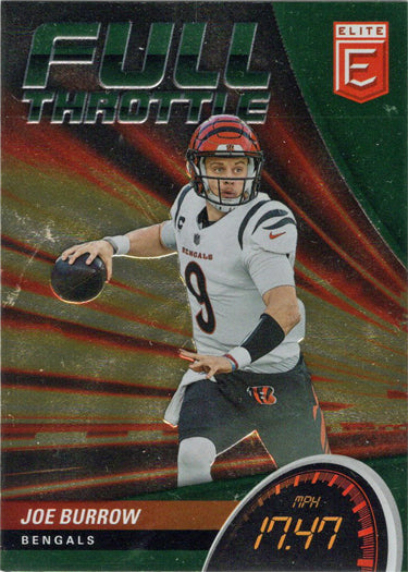 Panini Donruss Elite Football 2022 Full Throttle Insert Card FT16 Joe Burrow