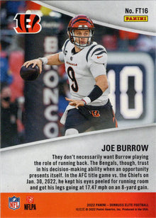 Panini Donruss Elite Football 2022 Full Throttle Insert Card FT16 Joe Burrow