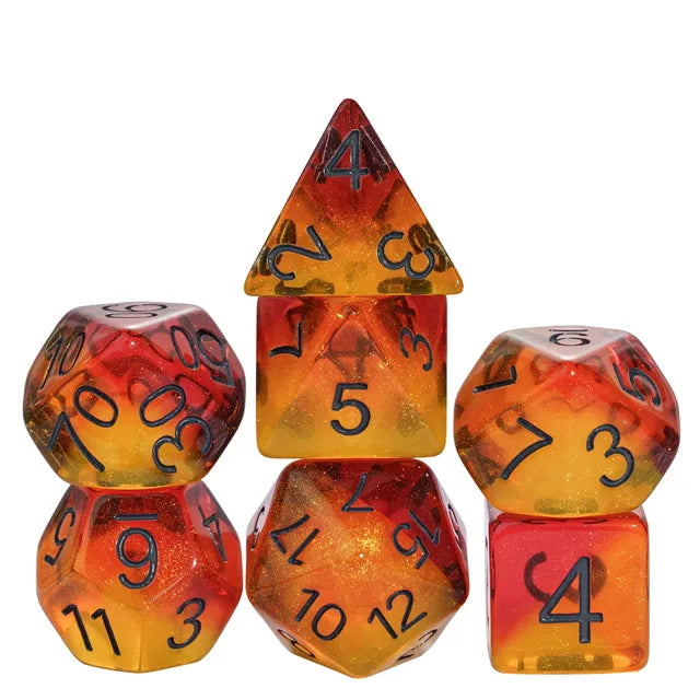Foam Brain RPG Dice Set - Fiery Sweets