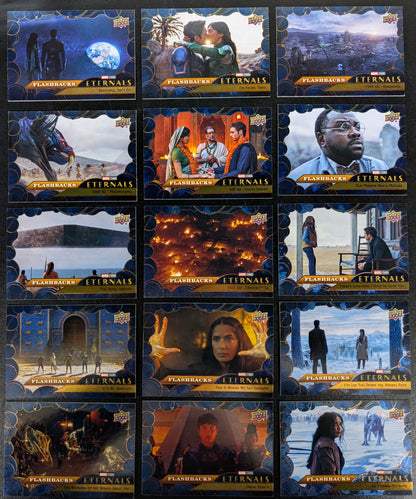 2023 Upper Deck Marvel Eternals High Number Flashbacks 15 Card Set 101 to 115