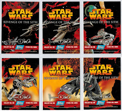 Star Wars Revenge of the Sith Complete 6 Card Etched Foil Puzzle Set