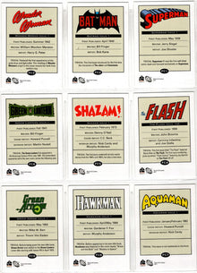 DC Legacy First Title Covers Complete 9 Foil Stamped Chase Card Set