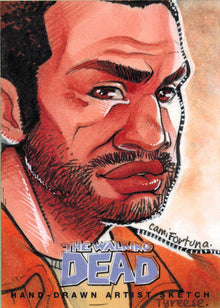Walking Dead Comic Series Two Sketch Card by Camila Fortuna of Tyreese