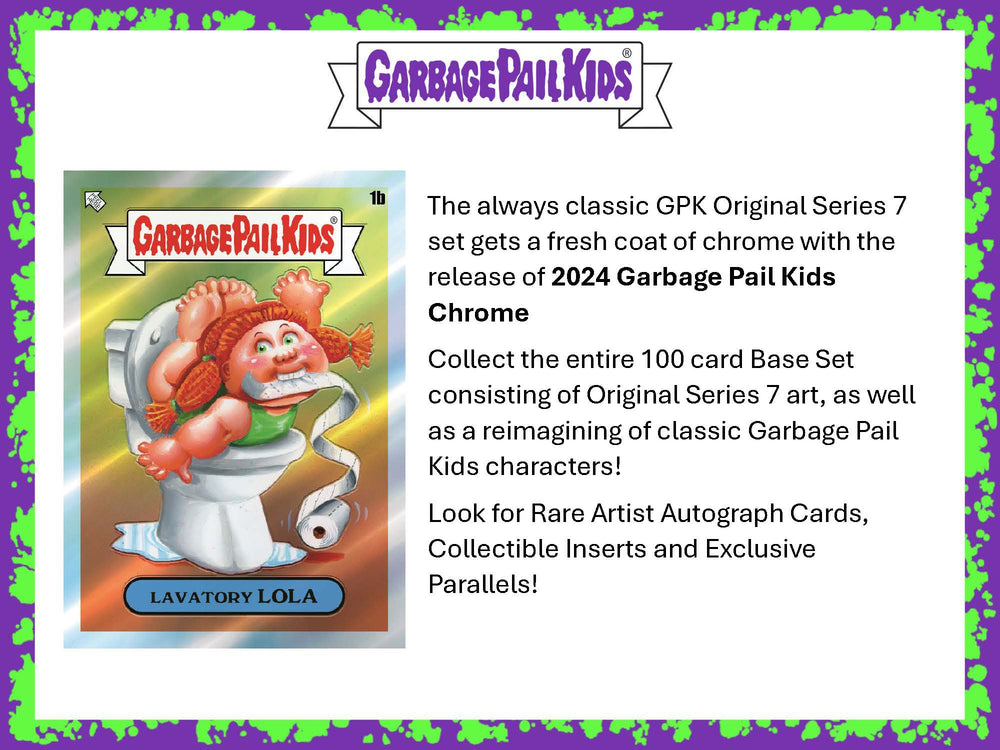 2024 Topps Garbage Pail Kids Chrome Hobby Box ***PRE-ORDER***