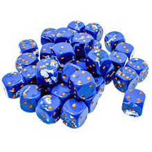 Chessex: 12mm d6 Brush - Wavebreak/Gold
