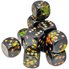 Chessex: 16mm d6 Brush - Deep Forest/Gold