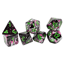 Chessex: Polyhedral 7-Die Set - Paintball/Green