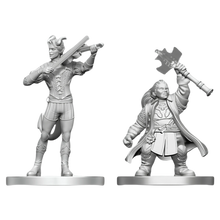 Nolzur's Marvelous Miniatures -  Unpainted: Tiefling Bard & Dwarf Cleric