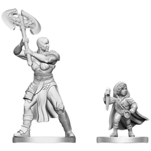 Nolzur's Marvelous Miniatures -  Unpainted: Goliath Barbarian & Halfling Rogue