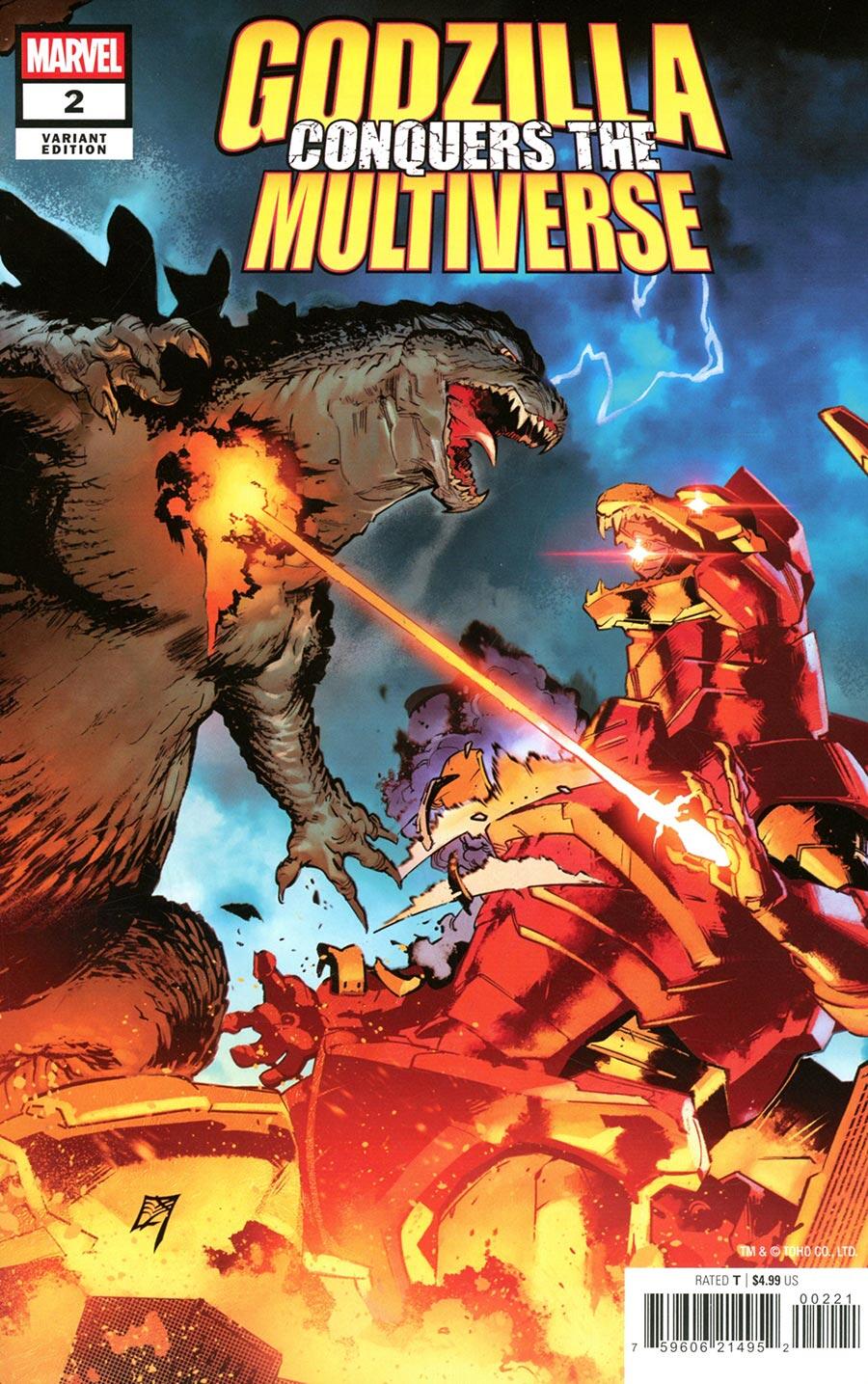 Godzilla Conquers The Multiverse #2 C.F. Villa Heisei vs Marvel Variant
