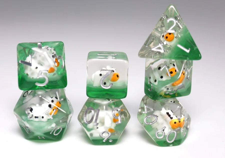 Foam Brain RPG Dice Set - Grazing Cow