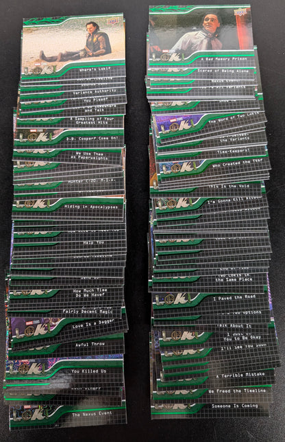 2023 Upper Deck Marvel Loki Green Parallel 90 Card Base Set