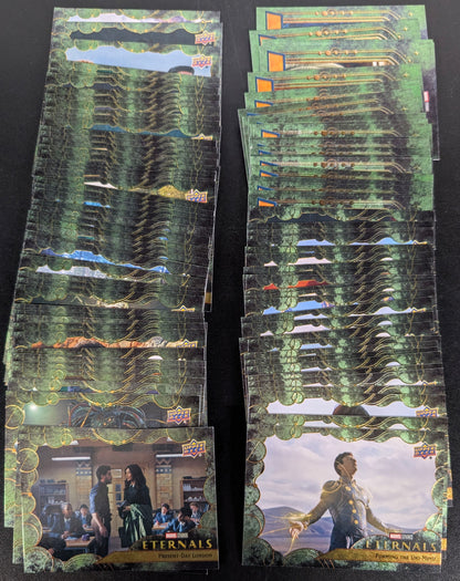 2023 Upper Deck Marvel Eternals 100 Card Green Parallel Set