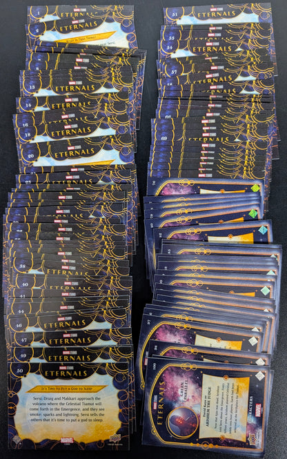 2023 Upper Deck Marvel Eternals 100 Card Green Parallel Set
