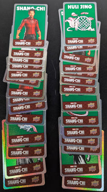 2022 Upper Deck Marvel Shang-Chi 30 Card Green Parallel Spectromatic Stickers Set SS-1 to SS-30