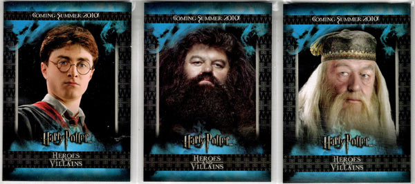 Harry Potter Heroes And Villains Three Card Promo Set P1-P3