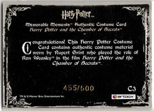 Harry Potter Memorable Moments 2 Costume Card C3 Rupert Grint 455/500