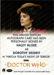 2022 Doctor Who Series 11 & 12 Haley McGee Full Bleed Autograph Card