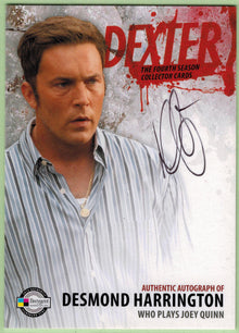 2012 Breygent Dexter Season 4 D4-ADH Desmond Harrington Autograph Card Joey Quinn