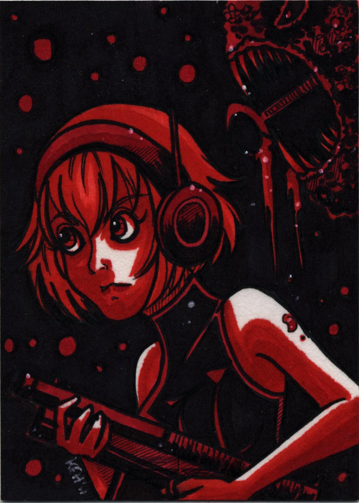 2011 5finity Galaxgals Eradication Kate Hayward Sketch Card Ver. 2