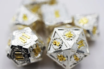 Foam Brain Metal RPG Dice Set: Crossed Swords - Holy Sword