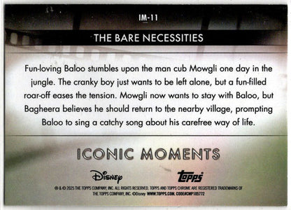 2025 Topps Chrome Disney Iconic Moments Insert Card IM-11 The Bare Necessities