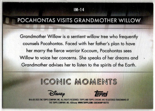 2025 Topps Chrome Disney Iconic Moments Insert Card IM-14 Pocahontas Visits...
