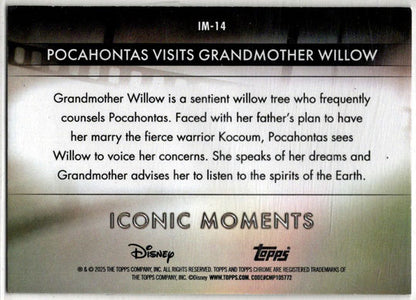 2025 Topps Chrome Disney Iconic Moments Insert Card IM-14 Pocahontas Visits...