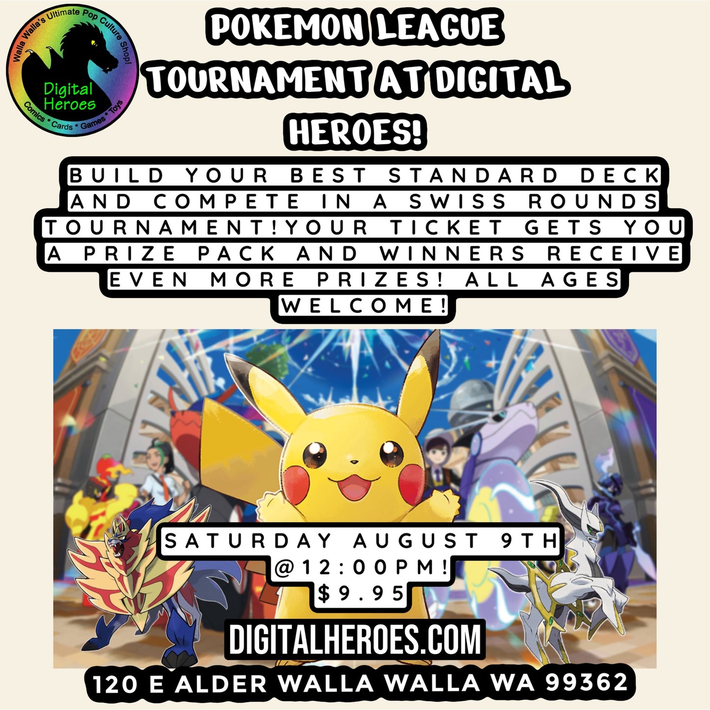08/09/2025 12:00 PM Pokemon Local League Tournament Ticket