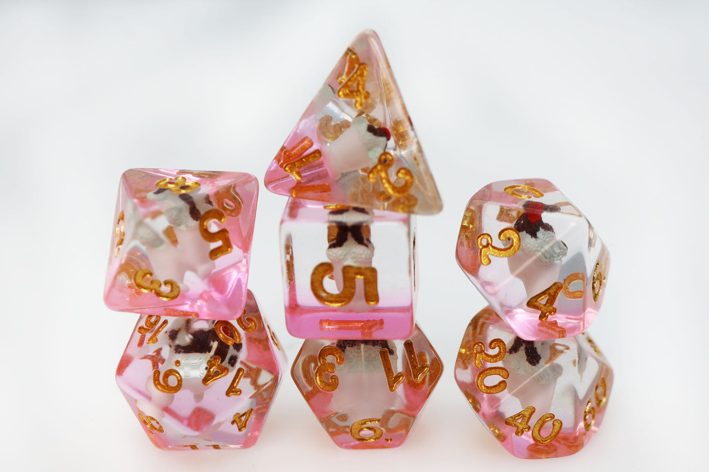 Foam Brain Pastry Pets RPG Dice & Pin Set - Ice Cream Budgie