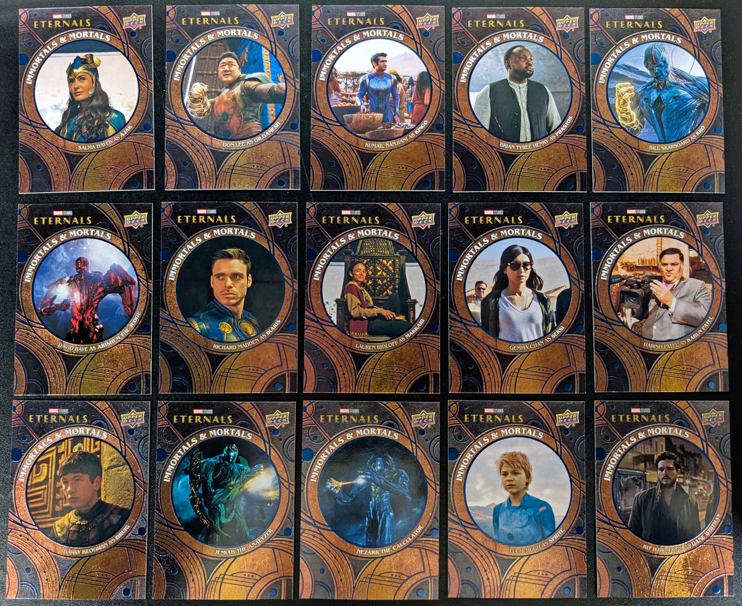 2023 Upper Deck Marvel Eternals Immortals & Mortals 15 Card Set IM-1 to IM-15