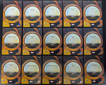 2023 Upper Deck Marvel Eternals Immortals & Mortals 15 Card Set IM-1 to IM-15