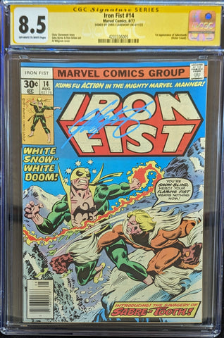 Iron Fist #14 CGC 8.5 Signed by Chris Claremont 1st Sabertooth