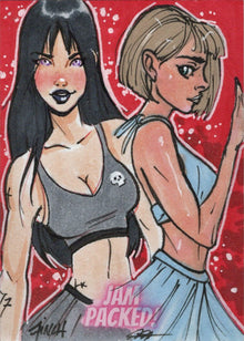 2023 5finity Jam Packed! Dual Artist Sketch Card Jessica Hickman/Patrick Finch