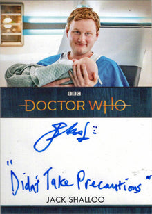 2022 Doctor Who Series 11 & 12 Jack Shalloo Autograph Inscription Card