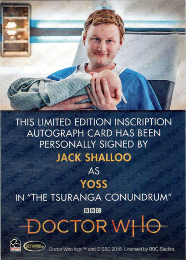 2022 Doctor Who Series 11 & 12 Jack Shalloo Autograph Inscription Card