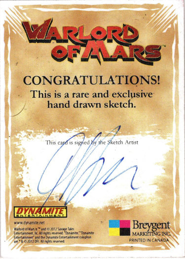 Warlord of Mars Sketch Card by Jim Kyle