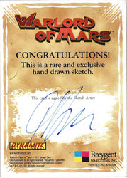 Warlord of Mars Sketch Card by Jim Kyle