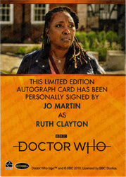 2022 Doctor Who Series 11 & 12 Jo Martin Bordered Autograph Card