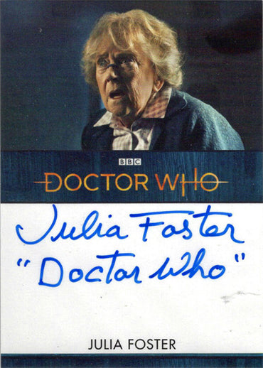 2022 Doctor Who Series 11 & 12 Julia Foster Autograph Inscription Card