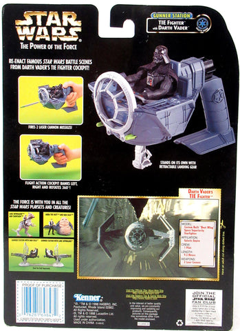 Hasbro 1998 Star Wars POTF Tie Fighter with Darth Vader Gunner Station Action Figure