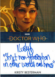 2022 Doctor Who Series 11 & 12 Kirsty Besterman Autograph Inscription Card