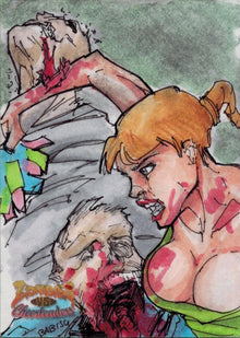 Zombies vs Cheerleaders 2013 Sketch Card by Babisu Kourtis