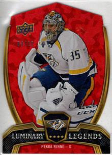 2015-16 UD Overtime Hockey Luminary Legends Insert Card LL-6 Pekka Rinne 04/10