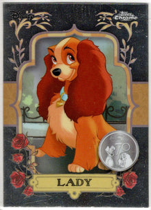 2025 Topps Chrome Disney Lady and Tramp 70th Anniversary Insert Card LT-1 Lady