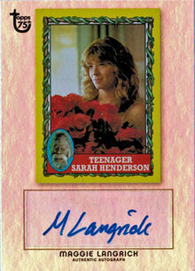Topps 75th Anniversary Autograph Card Maggie Langrick Sarah Rainbow Foil Variant