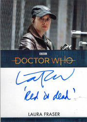 2022 Doctor Who Series 11 & 12 Laura Fraser Autograph Inscription Card