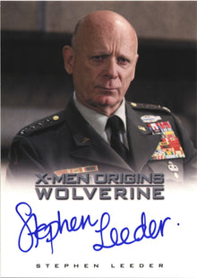 X-Men Origins Wolverine Autograph Card by Stephen Leeder as General Munson