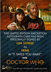 2022 Doctor Who Series 11 & 12 Lisa Stokke Autograph Inscription Card